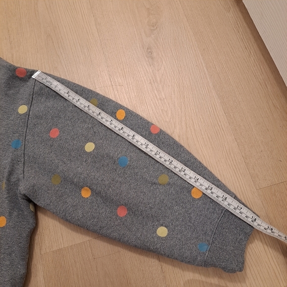 Walt Disney Grey 100 Polka Dot Wonderful World Of Color Cropped Crewneck Size 1X - Picture 5 of 7